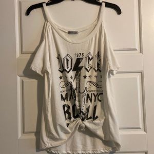 Women’s cold shoulder concert tee